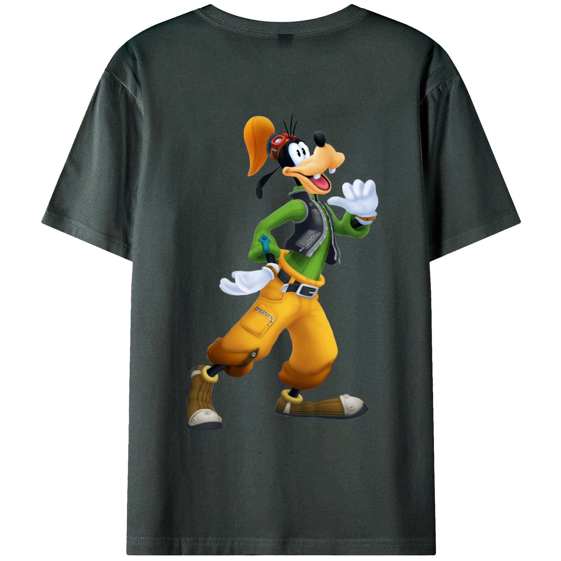 ミッキーマウス Mickey Mouse 綿100％ メンズ半袖Tシャツ（バックプリント） 通気性